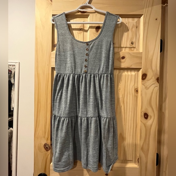 Blue/grey tiered dress - Picture 2 of 7